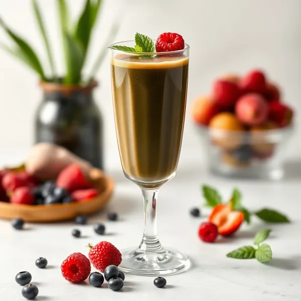 Smoothie de Café Frio com Spirulina Orgânica