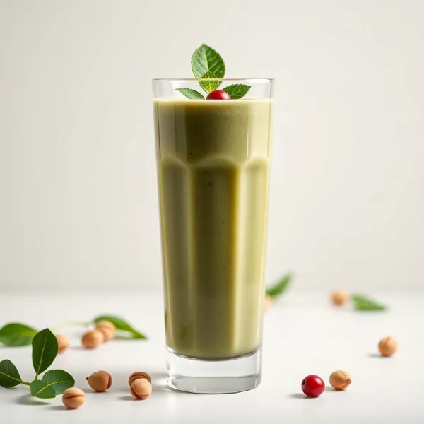 Batido de Leche de Pistacho y Spirulina Orgánica