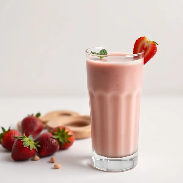 Smoothie de Leite de Avelã e Morango Orgânico