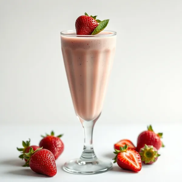 Smoothie de Leite de Cânhamo e Morango Orgânico