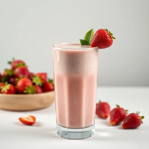 Smoothie au Lait de Pois et Fraise Bio