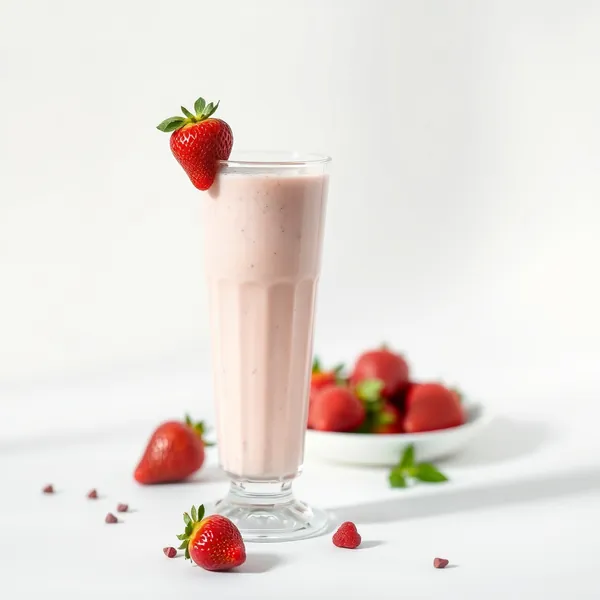 Smoothie de Leite de Arroz e Morango Orgânico