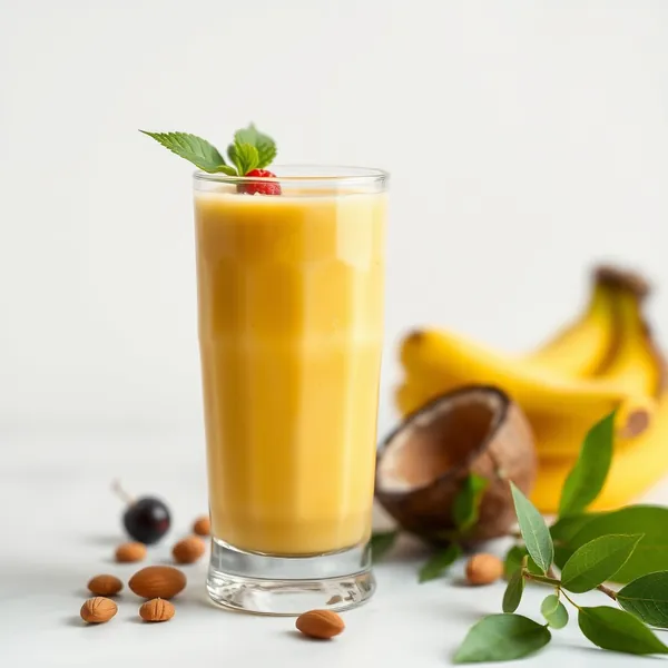 Batido Orgánico de Cúrcuma, Almendra y Leche de Coco
