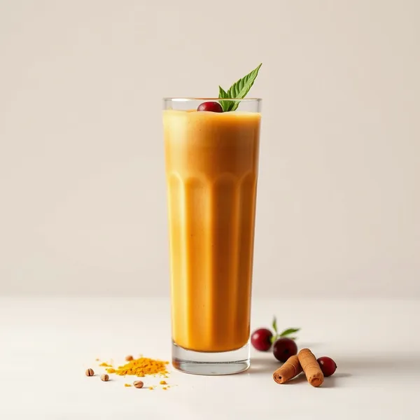 Smoothie mit Kurkuma und Eiskaffee