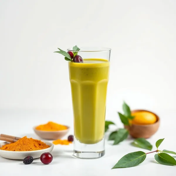 Smoothie de Thé Matcha et Curcuma Bio