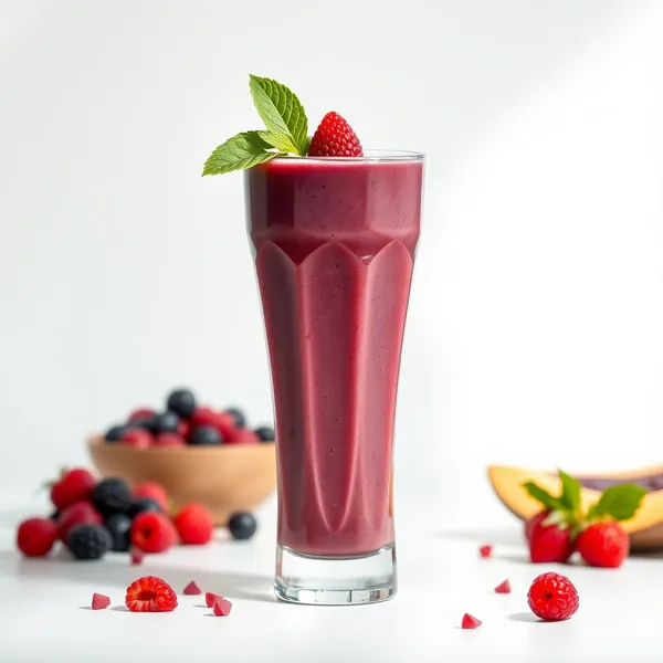 Smoothie de Açaí e Leite de Arroz Pós-Treino