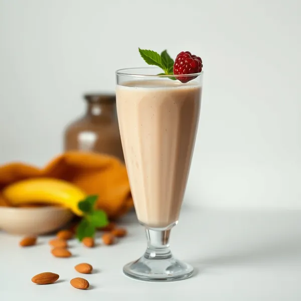 Batido de Mantequilla de Almendra y Leche de Almendra Post Entrenamiento