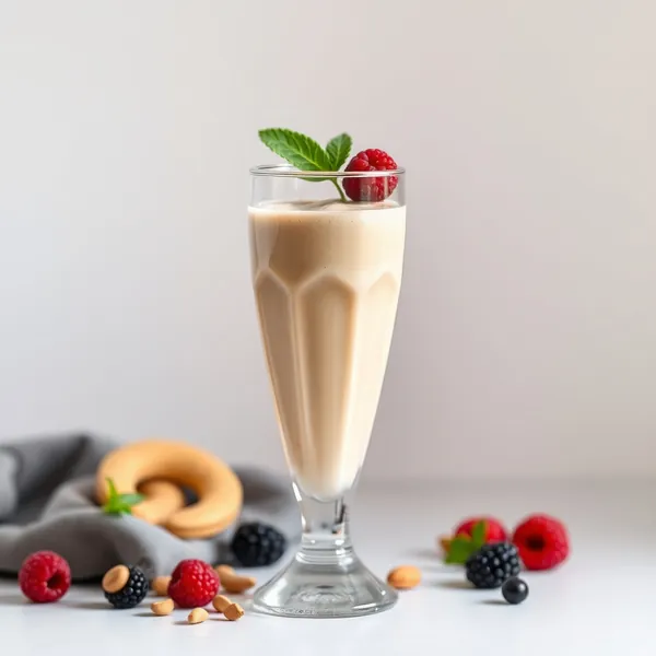 Smoothie de Manteiga de Amendoim e Leite de Caju Pós-Treino