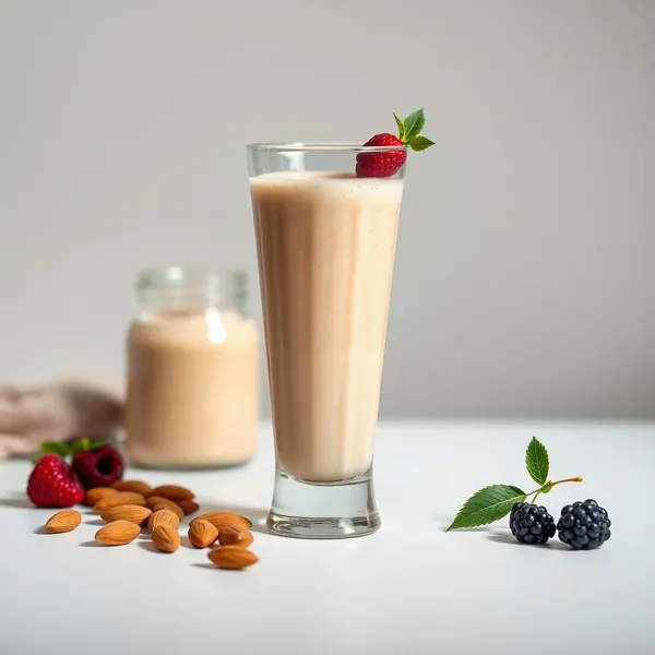 Smoothie di Burro di Mandorle e Latte di Riso Post Allenamento