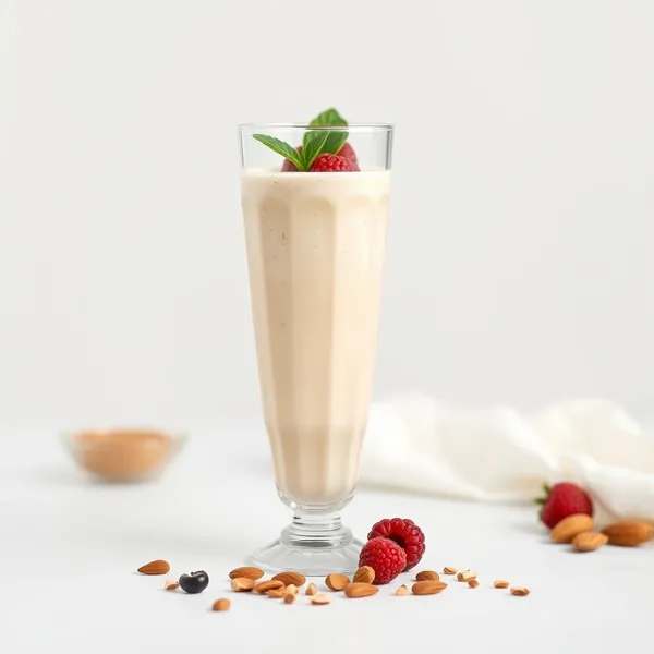 Smoothie de Manteiga de Amêndoa e Leite de Espelta Pós-Treino
