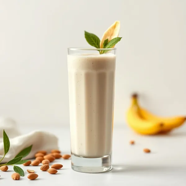 Frullato Banana Mandorla Latte di Cocco Post Allenamento
