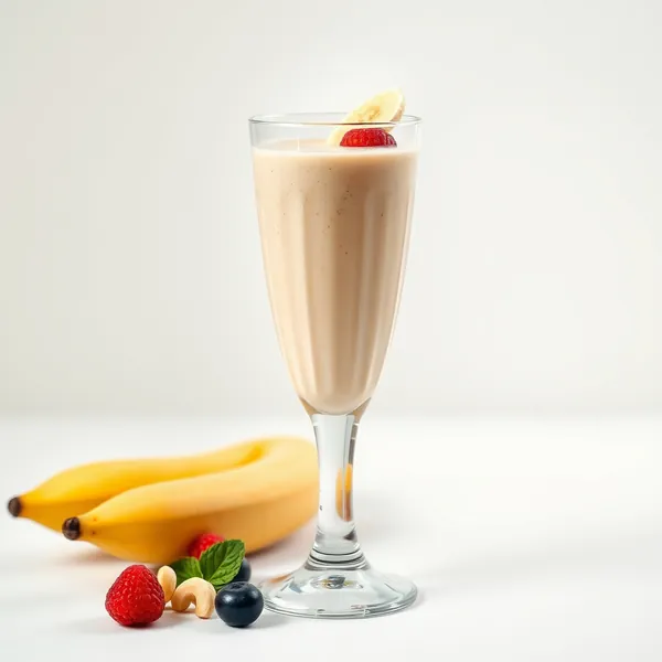Batido de Banana e Leite de Caju Pós-Treino