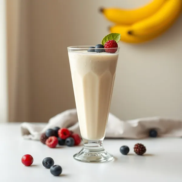 Batido de Banana e Leite de Arroz Pós-Treino