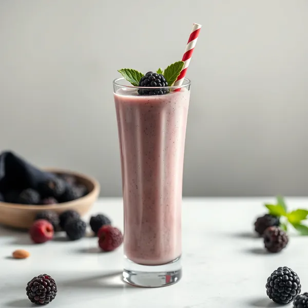 Batido de Mora y Leche de Almendra Post Entrenamiento