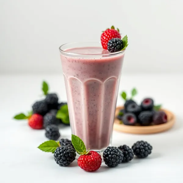 Batido de Amora e Avelã Pós-Treino