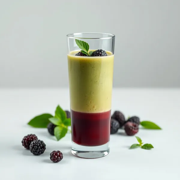 Post-Workout Blackberry Matcha Tea Smoothie