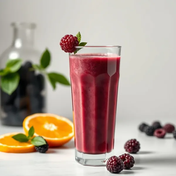 Smoothie de Laranja e Amora Pós-Treino
