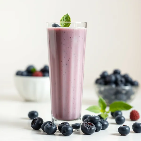 Post-Workout Blaubeer-Hafermilch-Smoothie