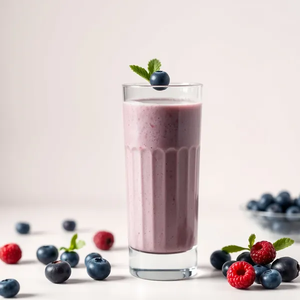 Post-Workout Blueberry Protein Shake Smoothie