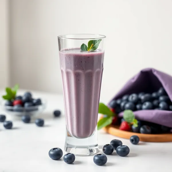 Post-Workout Blaubeer Soja Milch Smoothie