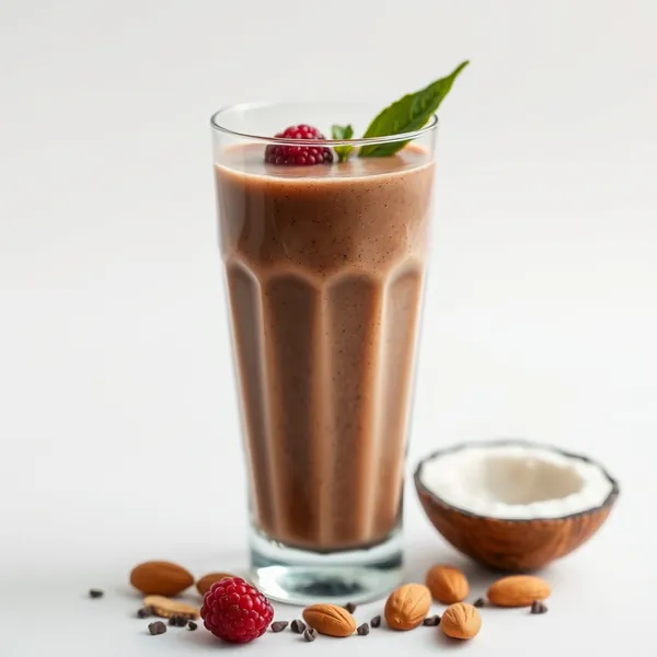 Post-Workout Cacao Powder Almond Coconut Milk Smoothie