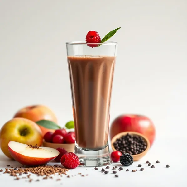 Post-Workout Cacao Powder Apple Juice Smoothie