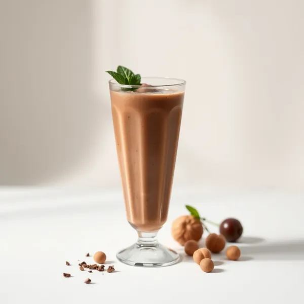 Post-Workout Cacao Powder Hazelnut Milk Smoothie