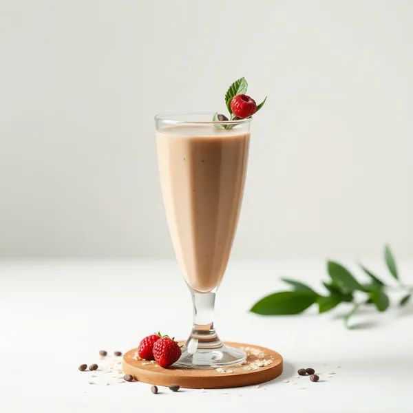 Post-Workout Cacao Powder Oat Milk Smoothie
