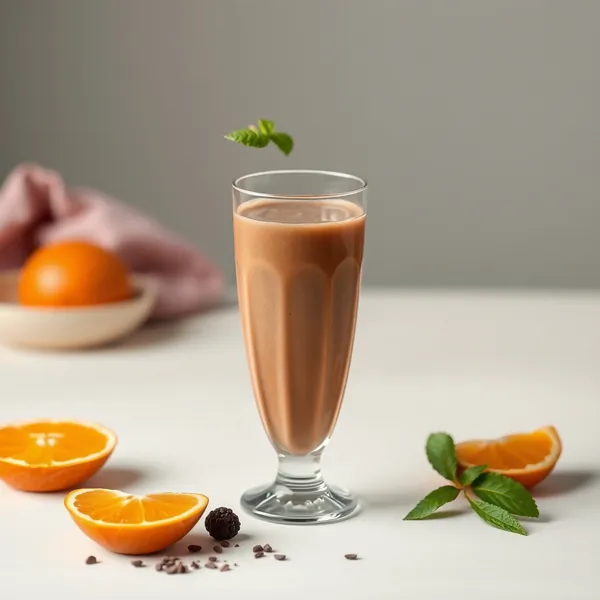 Post-Workout Cacao Powder Orange Juice Smoothie