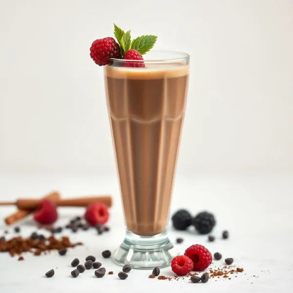 Post-Workout Cacao Powder Protein Shake Smoothie