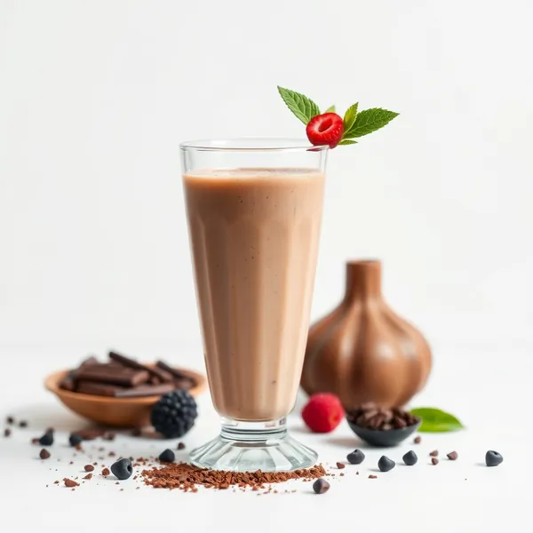 Post-Workout Cacao Powder Rice Milk Smoothie