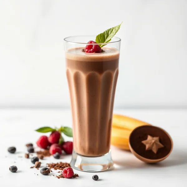 Post-Workout Cacao Powder Soy Milk Smoothie