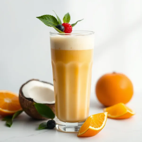 Smoothie de Suco de Laranja e Coco Pós-Treino