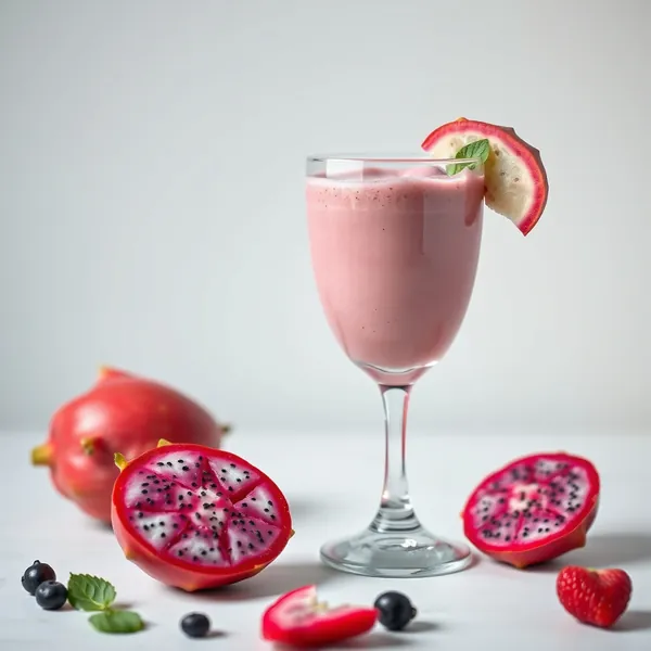 Smoothie de Dragonfruit com Leite de Arroz Pós-Treino