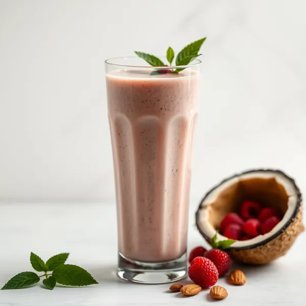 Batido de Gengibre, Amêndoa e Leite de Coco Pós-Treino