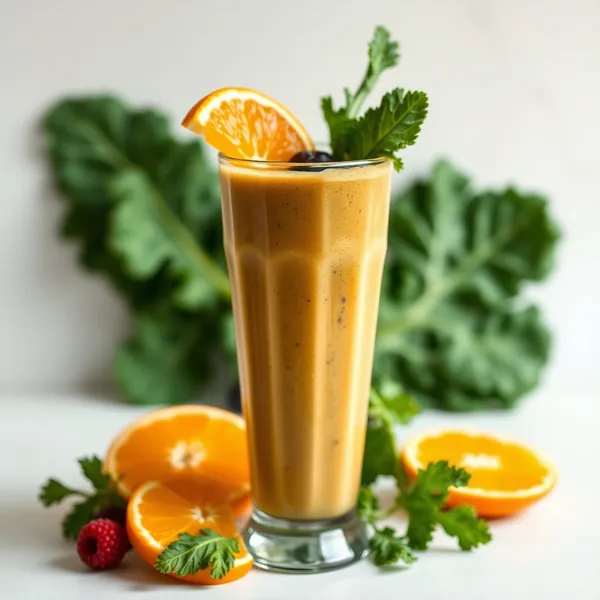 Post-Workout Kale Orange Juice Smoothie