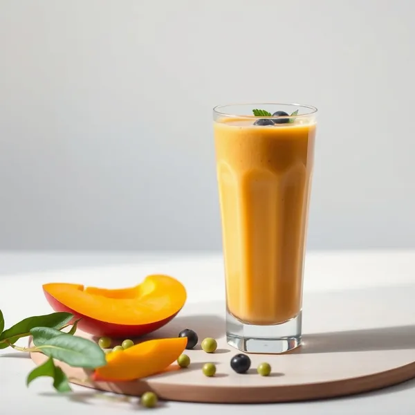 Batido de Manga e Leite de Ervilha Pós-Treino