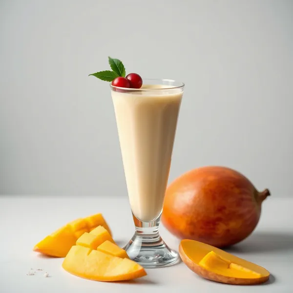Batido de Manga e Leite de Arroz Pós-Treino