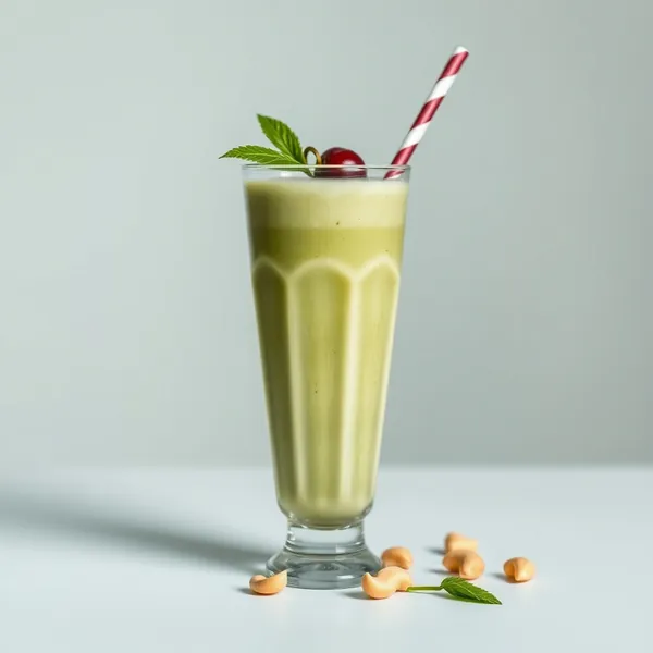 Smoothie de Matcha e Leite de Caju Pós-Treino