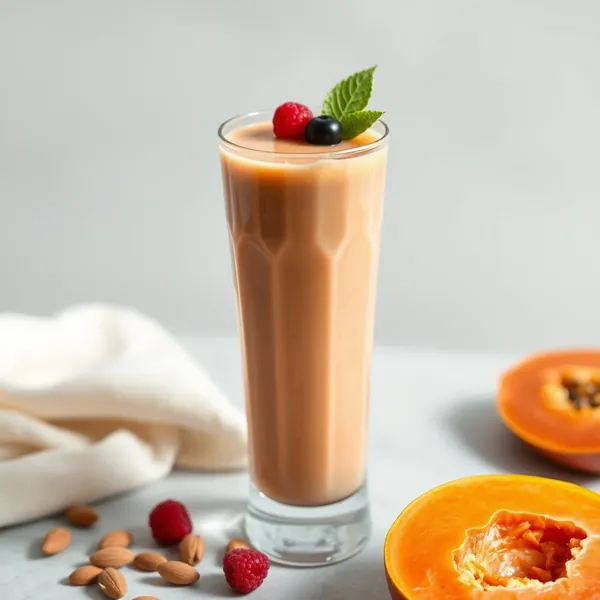 Post-Workout Papaya Mandelmilch Smoothie