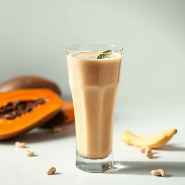 Smoothie de Papaya e Leite de Caju Pós-Treino