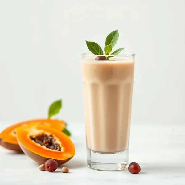Post-Workout Papaya Hazelnut Milk Smoothie
