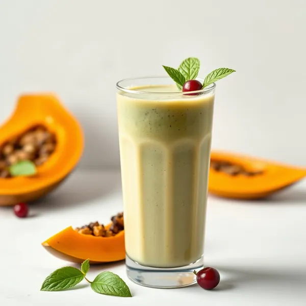Post-Workout Papaya Matcha Tea Smoothie