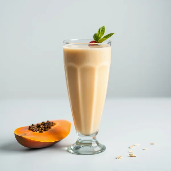 Smoothie de Papaya e Leite de Aveia Pós-Treino