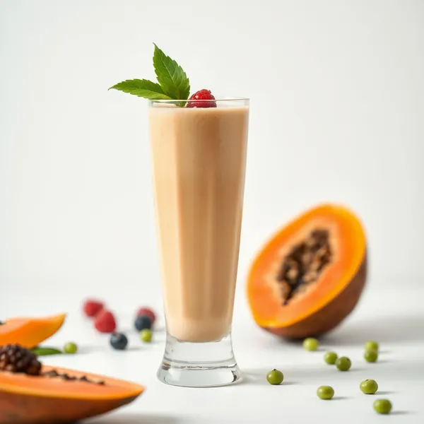 Smoothie de Papaya e Leite de Ervilha Pós-Treino