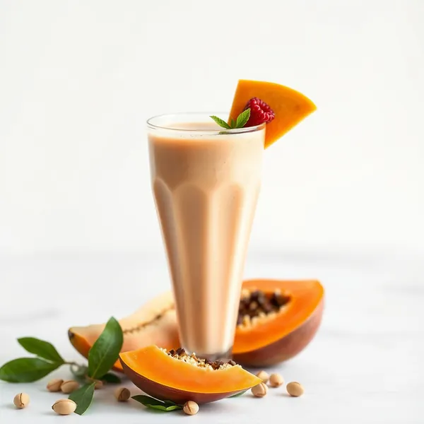 Smoothie de Papaya e Leite de Pistache Pós-Treino