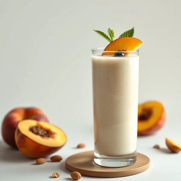 Post-Workout Peach Almond Coconut Milk Smoothie