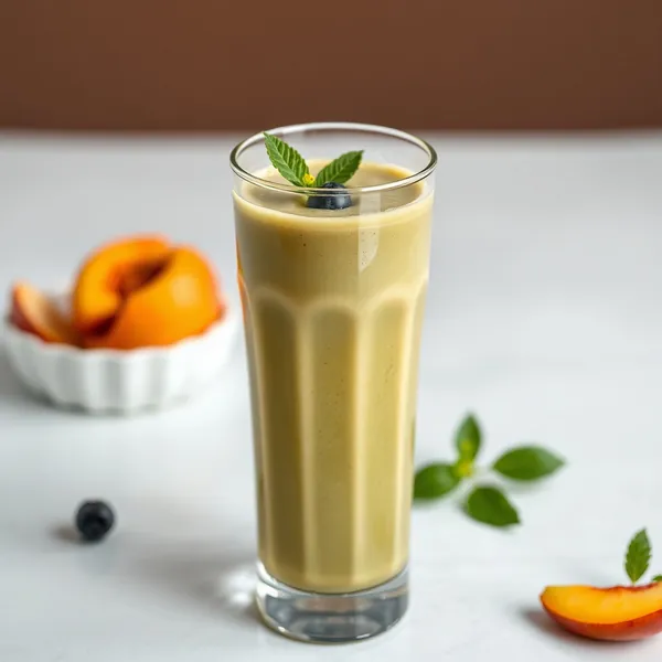 Post-Workout Peach Matcha Tea Smoothie