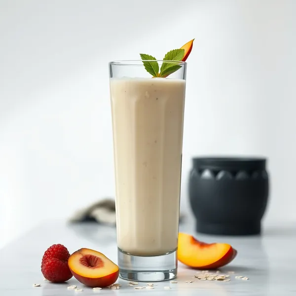 Post-Workout Peach Oat Milk Smoothie
