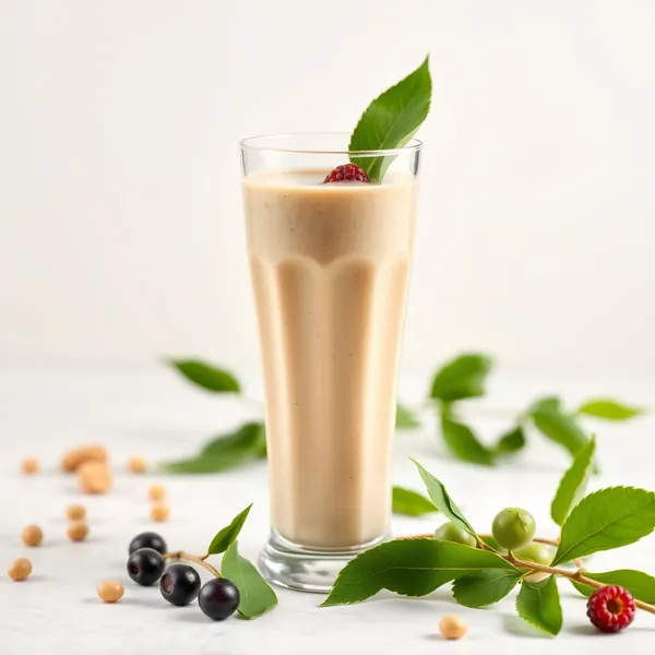 Smoothie de Manteiga de Amendoim e Leite de Ervilha Pós-Treino